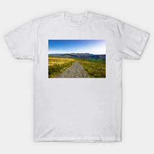 Lake District vibrant view from Mountain Skiddaw on a sunny day T-Shirt